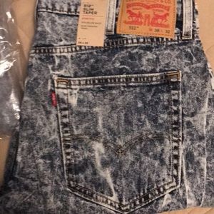 Men Levi’s 512 slim taper acid wash jeans